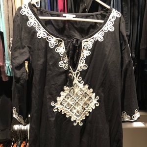 Black tunic / swim cover up